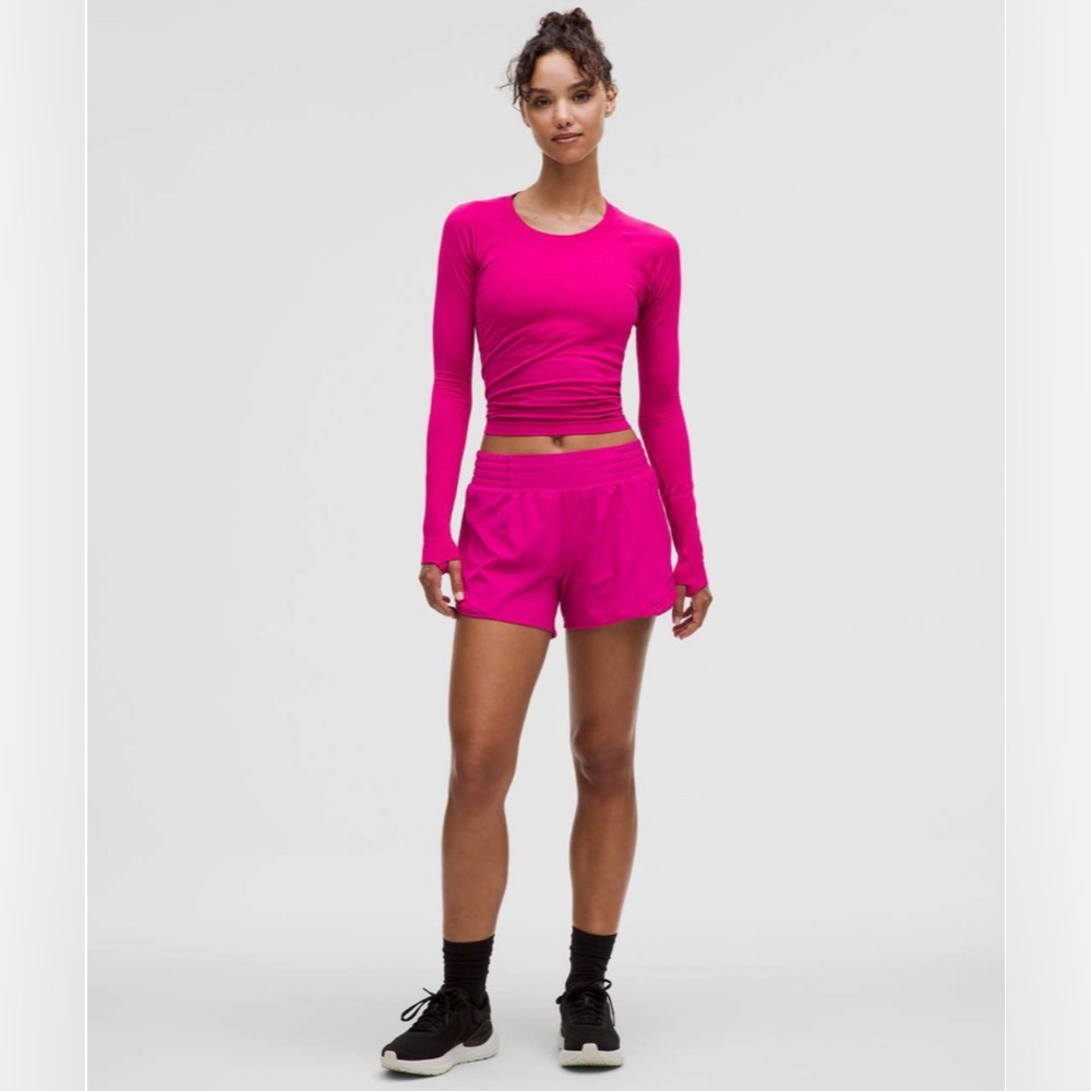 🦩Lululemon Size 2 Ripened Raspberry Hotty Hot High-Rise Lined Shorts (4” Inseam) - Picture 14 of 14